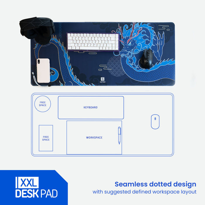 DOTTED DESKPAD BLUE DRAGON XXL